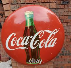 Coca Cola 36 Button With Bottle Original Collectible Advertising