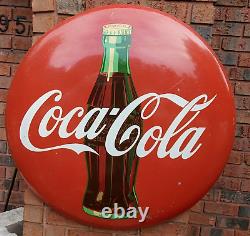 Coca Cola 36 Button With Bottle Original Collectible Advertising