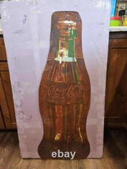 Coca-Cola 39 Bottle Sign Vintage Tin Metal Coke Advertising Display