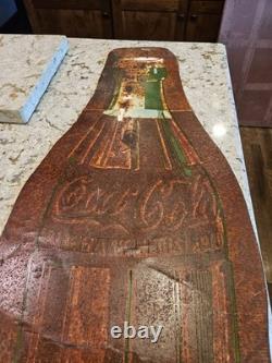 Coca-Cola 39 Bottle Sign Vintage Tin Metal Coke Advertising Display