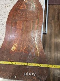 Coca-Cola 39 Bottle Sign Vintage Tin Metal Coke Advertising Display