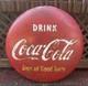 Coca Cola 4 Foot Metal LARGEST button sign Gas Station Coke 1950s Americana