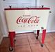 Coca Cola 80Qt Rolling Cooler Vintage Style Cream White Red Ice Chest
