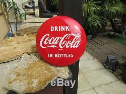 Coca-Cola 8 Button Sign Mint Porcelain DRINK IN BOTTLES