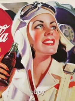 Coca Cola, Aviatrix, 1941, Vintage Ad, Official, Licensed 1996 Art Print
