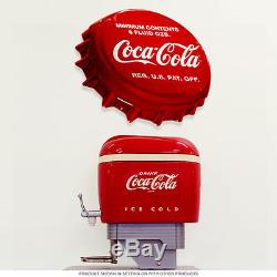 Coca-Cola Bottle Cap Tin Metal Sign Embossed Tin Kitchen Soda Decor 18 x 16