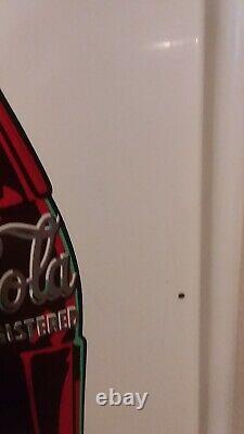 Coca Cola Bottle pilaster sign HTF in this condition withbracket & 16 Button