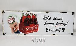 Coca Cola Bottles with Sprite Boy Metal Sign Take some home today! RARE