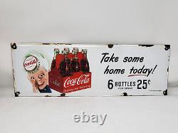 Coca Cola Bottles with Sprite Boy Metal Sign Take some home today! RARE