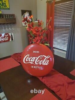 Coca-Cola Button Advertising Sign 16 Inch In The Bottles