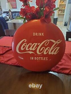 Coca-Cola Button Advertising Sign 16 Inch In The Bottles