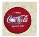 Coca Cola Button Porcelain Enamel Heavy Metal Sign 20 Inches Dimeter