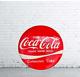 Coca Cola Button Porcelain Enamel Heavy Metal Sign 30 Inches Surface