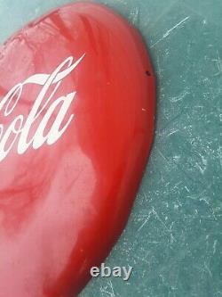 Coca Cola Button Sign, 12 Coke Button, Aluminum Coke Sign
