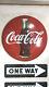 Coca Cola Button Sign Porcelain 36 Original