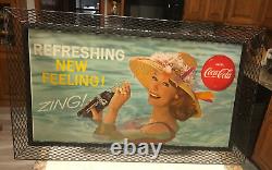 Coca Cola Cardboard in Canadian Metal Mesh Frame