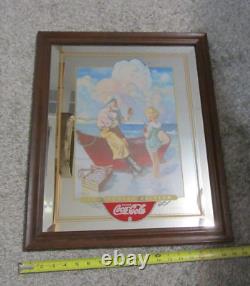 Coca-Cola Centennial Framed Mirror 19x23 vintage 1886 1986 COKE