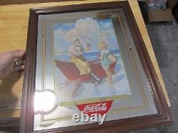 Coca-Cola Centennial Framed Mirror 19x23 vintage 1886 1986 COKE