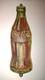 Coca-Cola Christmas Bottle Tin Advertising Thermometer