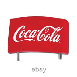 Coca Cola Chrome Pub Stool With Back 30 Inch Seat Height Durable Vinyl Swivel
