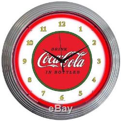 Coca-Cola Classic 1910 Neon Clock sign Coke Fully Licensed 15 wall lamp art