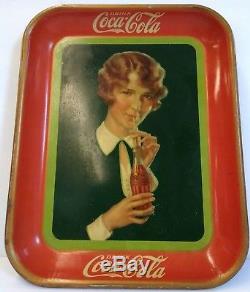 Coca Cola Coke 1927 Serving Tray Bobbed Hair Girl Original American Art Works