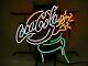 Coca Cola Coke Bottle Cap 17x14 Neon Light Sign Lamp Wall Decor Real Glass