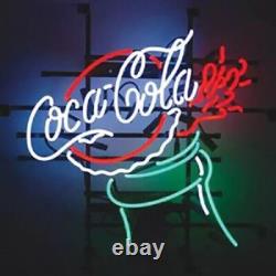 Coca Cola Coke Bottle Cap 20x16 Neon Sign Lamp Light Artwork Glass Beer EY