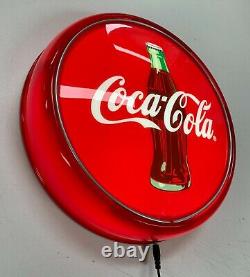 Coca Cola Coke Bottle RED LED Bar Lighting Wall Sign Light Button Man Cave Gift