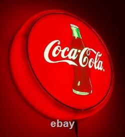 Coca Cola Coke Bottle RED LED Bar Lighting Wall Sign Light Button Man Cave Gift