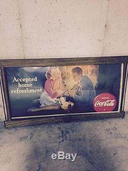Coca Cola Coke Cardboard Poster Litho Display Sign with Kay Frame 6 Pack
