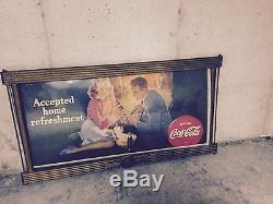 Coca Cola Coke Cardboard Poster Litho Display Sign with Kay Frame 6 Pack