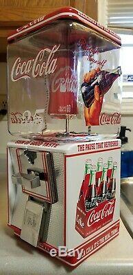 Coca Cola Coke Coin Gumball Candy Peanut Northwestern Vending Machine / Sign