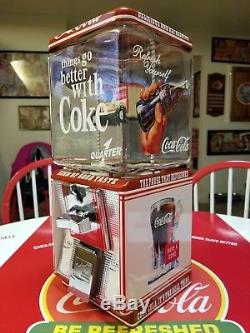 Coca Cola Coke Coin Gumball Candy Peanut Northwestern Vending Machine / Sign