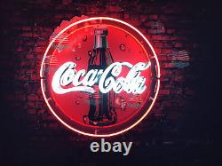 Coca Cola Coke Logo Lamp Neon Light Sign 24x24 HD Vivid Printing Technology