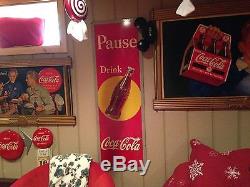 Coca Cola Coke Masonite Sun Sign HUGE 54x18