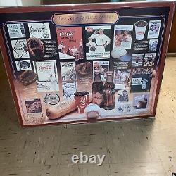 Coca Cola Coke Sign Two Great American Pastimes Vintage Original Frame Rare One