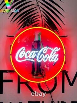Coca Cola Cold Coke Bottle 17x17 Neon Sign Light Lamp HD Vivid Printing