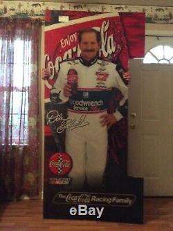 Coca-Cola Collectible NASCAR Dale Earnhardt Coke Machine Sign- New Old Stock