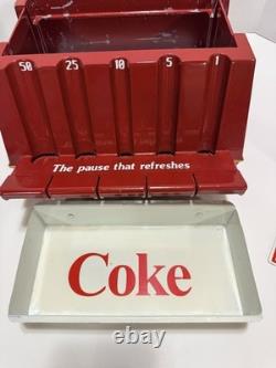 Coca-Cola Countertop Coin Changer Register Display, Red/White, Unmarked
