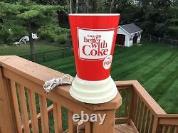Coca Cola Cup Lighted Light Up Sign 1960s. Not Tin Sign Or Porcelain