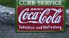 Coca Cola Curb Service Single Sided Porcelain Sign