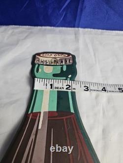 Coca Cola Die Cut Tin Bottle Sign 16.5
