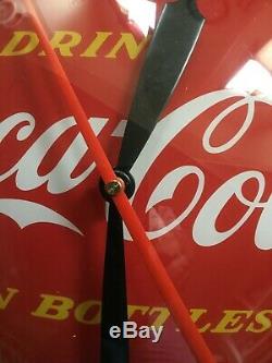 Coca Cola Double Bubble Clock Coke Soda Sign Pepsi