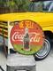 Coca Cola Double Sided Porcelain Advertising Sign Flange Roughly 18 Inches