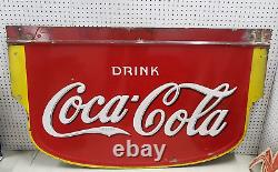 Coca Cola Double Sided Porcelain Enamel Original Sign Collectible Advertising