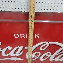 Coca Cola Double Sided Porcelain Enamel Original Sign Collectible Advertising