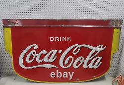 Coca Cola Double Sided Porcelain Enamel Original Sign Collectible Advertising