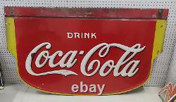 Coca Cola Double Sided Porcelain Enamel Original Sign Collectible Advertising