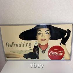 Coca-Cola Double-Sided Sign W75cm x H42cm 1960s Vintage Collectibles Rare
